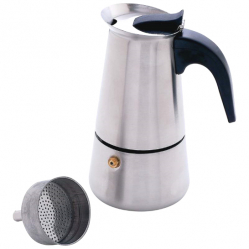 Espresso Maker 4 Cup Surgical Stainless Steel