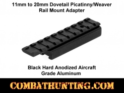 11mm Dovetail to 20mm Weaver-Picatinny Rail Adapter