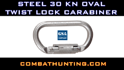 Steel 30 KN Oval Twist Lock Carabiner