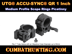 1 Inch Scope Rings For Picatinny Rail UTG® QR Medium Profile