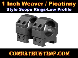 1 Inch Weaver Style Scope Rings-Low Profile