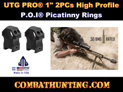 UTG PRO 1" 2PCs High Profile P.O.I Picatinny Rings