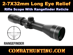 2-7X42mm Long Eye Relief Rifle Scope With Range Finder Reticle