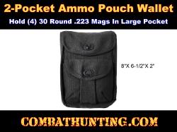 2-Pocket Ammo Mag Pouch Black