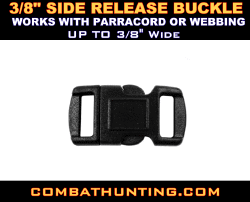 Side Release Buckle Curved 3/8" Black
