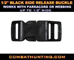 Side Release Buckle Curved 1/2" Black