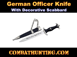 German Officer Knife With Decorative Scabbard