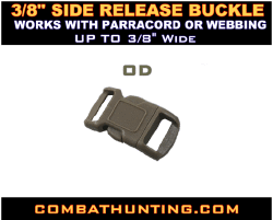 Side Release Buckle Curved 3/8" Olive Drab
