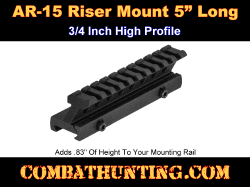 3/4" Picatinny Riser Mount 5 inch Rail