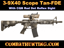 3-9x40 Scope With Red Dot Tan/FDE P4 Sniper