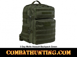 3 Day Molle Assault Backpack Military Green