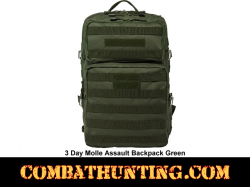 3 Day Molle Assault Backpack Military Green