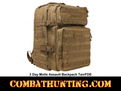 3 Day Molle Assault Backpack Tan/FDE