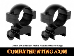 30mm 2pcs Medium Profile Picatinny Weaver Rings