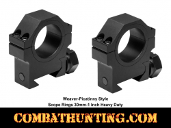 30mm Weaver Scope Ring With 1" Insert Heavy Duty