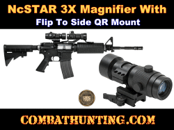 NCSTAR 3X Magnifier With Flip to Side Quick Release Mount