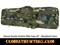 Double Carbine Rifle Case 42 Inches Woodland Camo