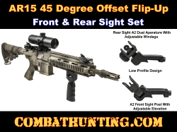 AR-15 45 Degree Offset Flip Up Iron Sight Set