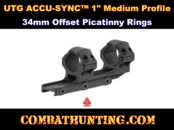 UTG® ACCU-SYNC 1" Medium Profile 34mm Offset Picatinny Rings