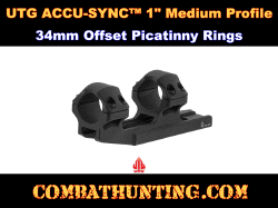 UTG® ACCU-SYNC 1" Medium Profile 34mm Offset Picatinny Rings