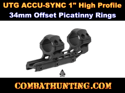 UTGreg; ACCU-SYNC 1" High Profile 34mm Offset Picatinny Rings Black