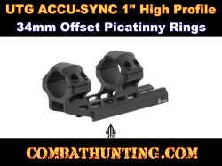 UTGreg; ACCU-SYNC 1" High Profile 34mm Offset Picatinny Rings Black