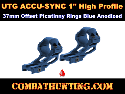 UTG® ACCU-SYNC 1" High Profile 37mm Offset Picatinny Rings Blue Anodized