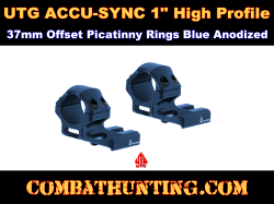 UTG® ACCU-SYNC 1" High Profile 37mm Offset Picatinny Rings Blue Anodized