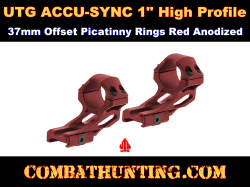 UTG ACCU-SYNC 1" High Profile 37mm Offset Picatinny Rings Red