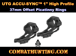 UTG® ACCU-SYNC 1" High Profile 37mm Offset Picatinny Rings Black