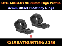 UTG ACCU-SYNC 30mm High Profile 37mm Offset Picatinny Rings Black