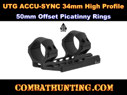 UTG ACCU-SYNC 34mm High Profile 50mm Offset Picatinny Rings