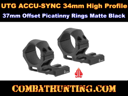UTG ACCU-SYNC 34mm High Profile 37mm Offset Picatinny Rings