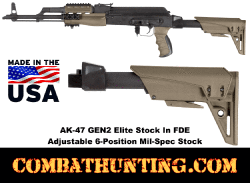 AK-47 Adjustable Stock GEN2 Elite Stock In FDE