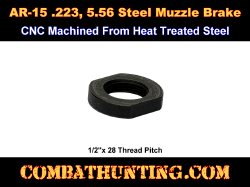 AR-15 Steel 1/2x28 Threaded Muzzle Brake Jam Nut