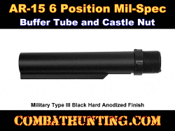 AR Receiver Extension Buffer Tube 6-Position Mil-Spec Diameter AR-15, LR-308
