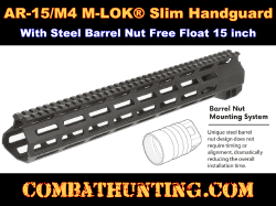 AR-15 M4 M-LOK® Slim Handguard Free Float 15 inch