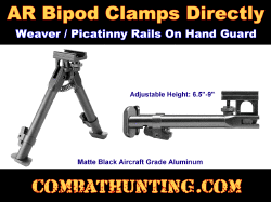 AR-15 Rifle Bipod 6-9 Inch Lightweight Bipod For Picatinny Rail