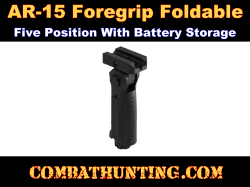AR-15 Foregrip Foldable Five Position Black
