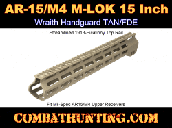 AR-15/M4 15" M-LOK® Wraith Handguard TAN/FDE