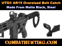 UTG AR15 Oversized Bolt Catch Matte Black Steel