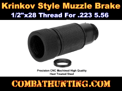AR-15 Krinkov Muzzle Brake .223 5.56 1/2"x28 Thread