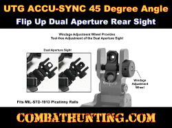 45 Degree Angle Flip Up Rear Sight UTG ACCU-SYNC