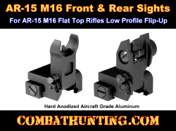 Low Profile Flip-up BUIS Picatinny Front and Rear Iron Sights