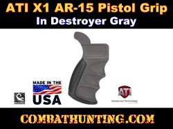 ATI X1 AR-15 Grip in Destroyer Gray