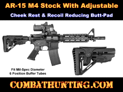 AR-15 Stock With Adjustable Cheek Rest