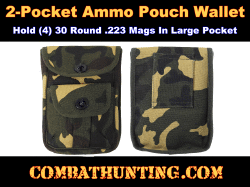 Camo 2-Pocket Ammo Mag Pouch