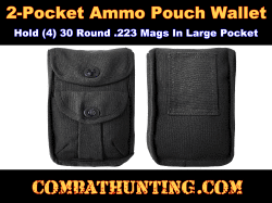 2-Pocket Ammo Mag Pouch Black