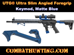 UTG® Ultra Slim Angled Foregrip Keymod Matte Blue