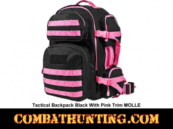 Backpack Black With Pink Trim MOLLE